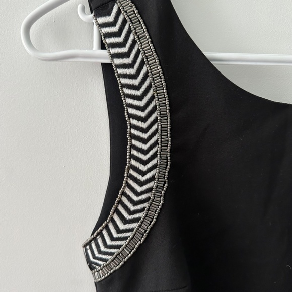 Black Zara Cocktail Dress with Zebra Detail Size S - Picture 3 of 4